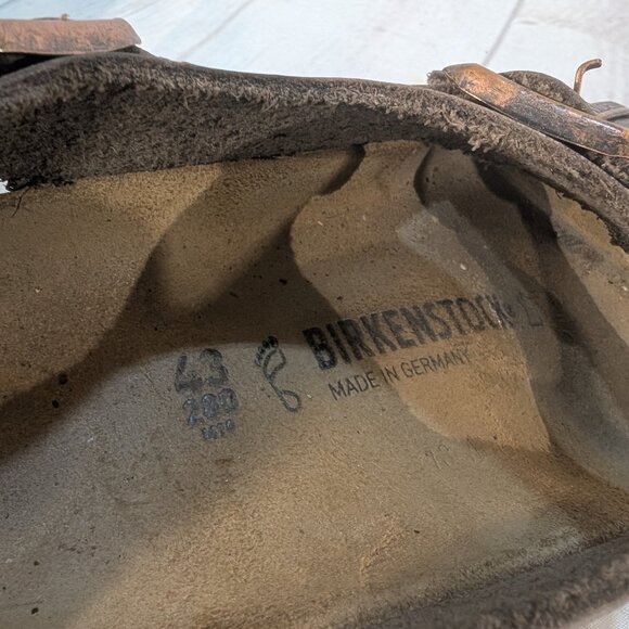 Birkenstock Milano Dark Brown Leather Sandals Size 43 Regular - Picture 6 of 10